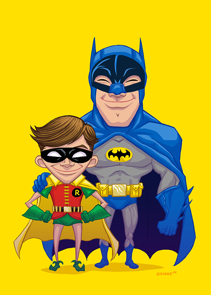 Adam West. 60’s Batman & Robin.