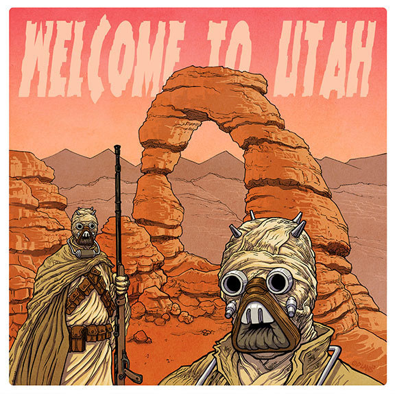 Welcom to Utah with starwars character
